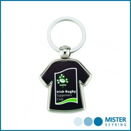 MX-D Bedruckter Schlüsselanhänger in T-Shirt-Form aus Metall